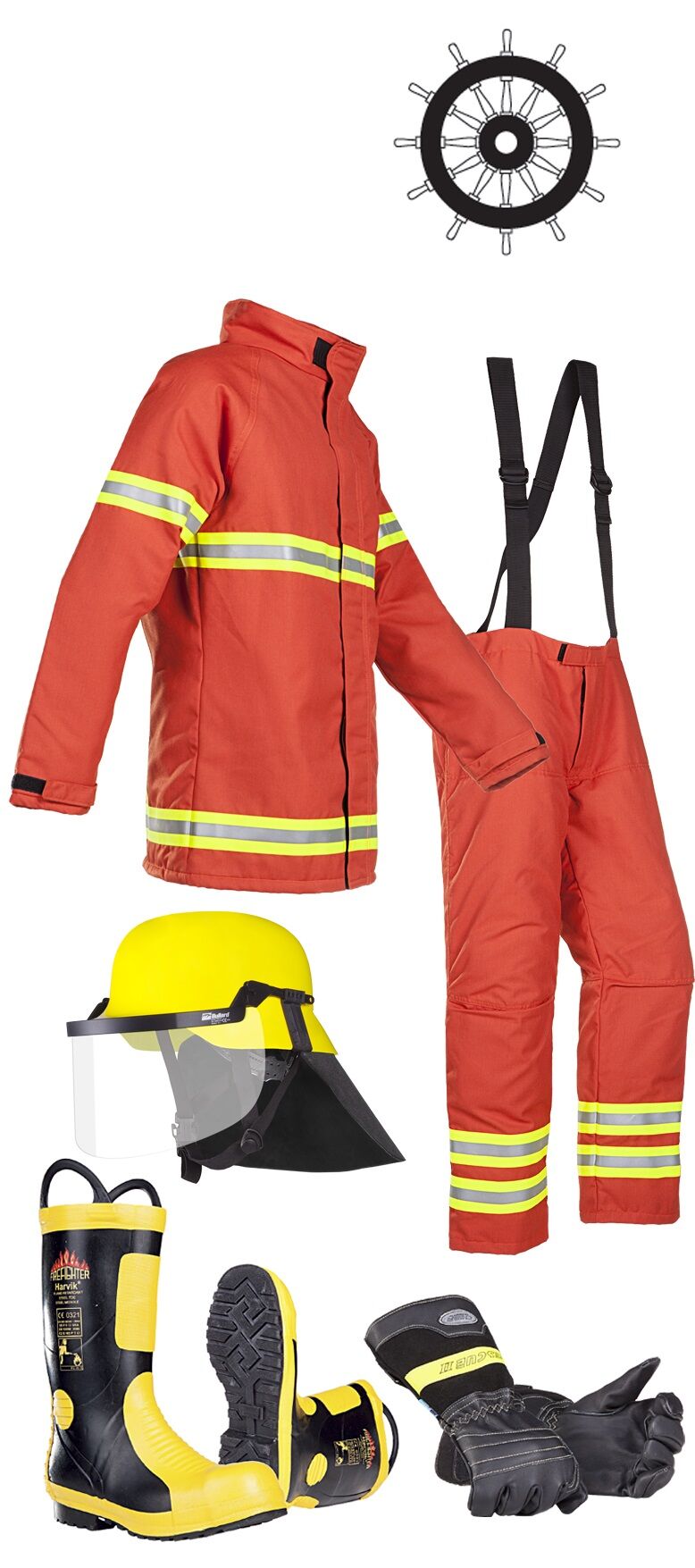 Firemans Outfit Complete Med Approved Nomex Type - Hansa